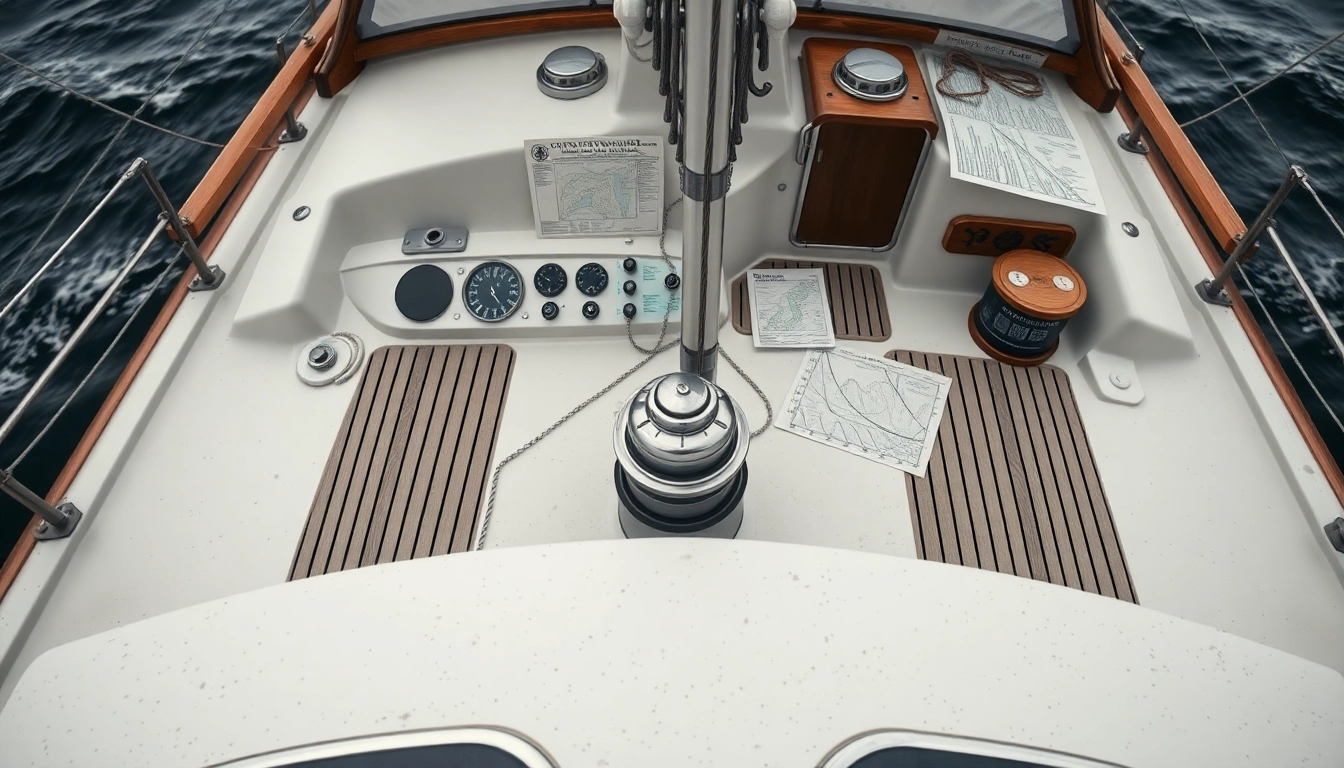 Professional demonstrating correct Boots Versegelung positioning on a boat with navigational